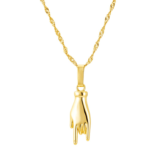 Sign of the horns necklace